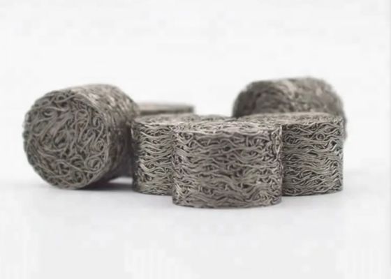 ISO9001 sneeuwschuim Lance Compressed Knitted Filter Wire Mesh Corrosion Proof