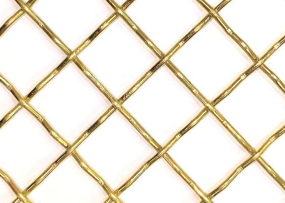 Diamond Holes Brass Woven Wire-Netwerkdoek