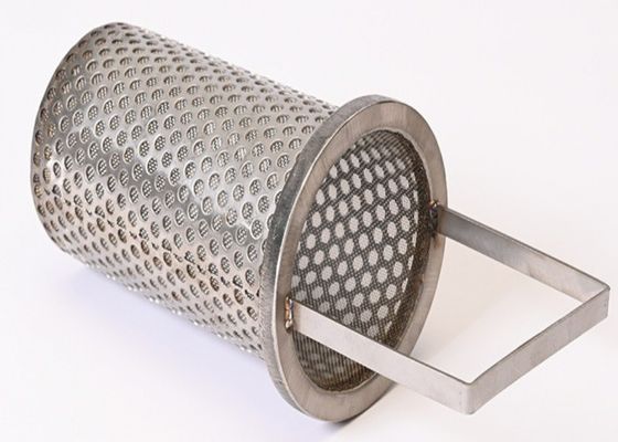 Plain Weave Basket Strainer Screen voor industriële filtratie