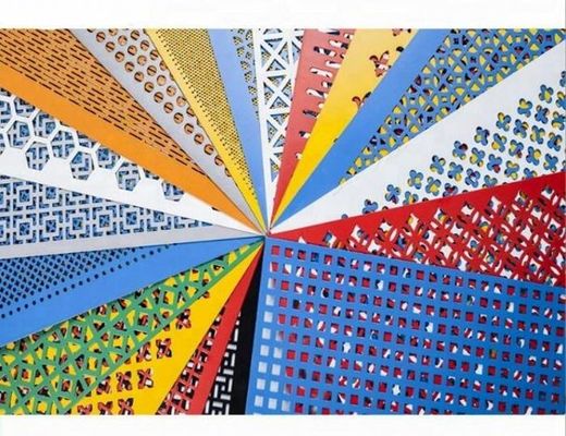 Het ingelaste Gat sloeg Geperforeerde de Comités van het Metaalscherm Aluminium Veelvoudige Kleuren