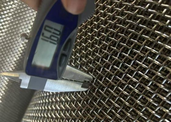 Geweven type Plain Weave Stainless Steel Wire Mesh Screen voor zuur/alkali screening en filtering Breedte 0,03m-6,5m