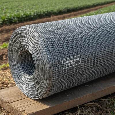 Zilveren geweven gaasscherm gebouwd voor hoge corrosiebestendigheid, landbouw en verbeterde levensduur onder zware omstandigheden